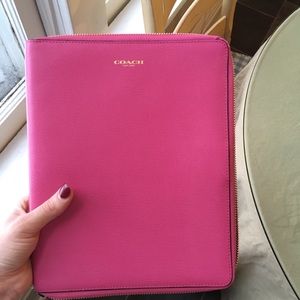 NWOT Coach Saffiano Leather iPad Case